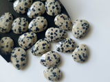 14-15mm Dalmatian Jasper Faceted Free Form Cabochon for Jewelry (5Pc To 10Pc)