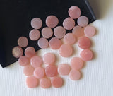 6-7mm Pink Opal Cabochons, Natural Pink Opal Round Cabochons (10Pcs To 20Pcs)