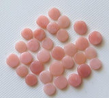 6-7mm Pink Opal Cabochons, Natural Pink Opal Round Cabochons (10Pcs To 20Pcs)