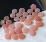 6-7mm Pink Opal Cabochons, Natural Pink Opal Round Cabochons (10Pcs To 20Pcs)