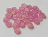 6-7mm Ruby Cabochons, Natural Ruby Plain Round Cabochons (5Pcs To 10Pcs)