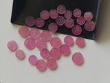 6-7mm Ruby Cabochons, Natural Ruby Plain Round Cabochons (5Pcs To 10Pcs)