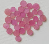 6-7mm Ruby Cabochons, Natural Ruby Plain Round Cabochons (5Pcs To 10Pcs)