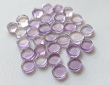 6-7mm Pink Amethyst Cabochons, Amethyst Plain Round Cabochon (10Pcs To 20Pcs)