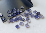 4-6mm Iolite Square Cabochon, Natural Loose Iolite Plain Smooth (25Pcs To 50Pcs)