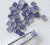 4-6mm Iolite Square Cabochon, Natural Loose Iolite Plain Smooth (25Pcs To 50Pcs)