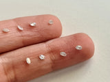 White 2x3mm Oval Shape Brilliant Cut Faceted Clear Diamond for Ring (1Pc To 2Pc)