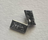 Salt And Pepper 4.5x2.4mm Baguette Faceted Clear Black Diamond For Ring 2 Pcs