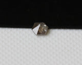 Salt And Pepper Hexagon Shaped Rare Flat Back Faceted Shield Diamond, 4mm