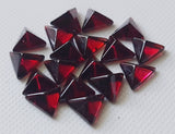 6mm Natural Garnet Plain Triangle Flat Back Cabochon for Ring (5Pc to 10Pcs)