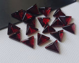 6mm Natural Garnet Plain Triangle Flat Back Cabochon for Ring (5Pc to 10Pcs)