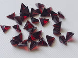 6mm Natural Garnet Plain Triangle Flat Back Cabochon for Ring (5Pc to 10Pcs)