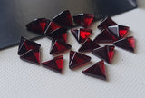 6mm Natural Garnet Plain Triangle Flat Back Cabochon for Ring (5Pc to 10Pcs)