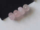 10-12mm 4 Pcs Natural Pink Aquamarine Morganite Melon Bead For Jewelry/Necklace