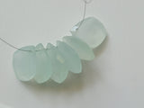 20mm Aqua Blue Chalcedony Fancy Shape Drilled For Earrings (2Pcs To 5Pcs)