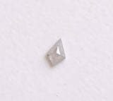 White Grey Diamond Kite Cut Diamond 5.8x4mm Flat Back Diamond Cabochon For Ring