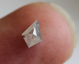 White Grey Diamond Kite Cut Diamond 5.8x4mm Flat Back Diamond Cabochon For Ring