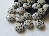 14mm Natural Dalmatian Jasper Faceted Round Cabochons for Jewelry (5Pc To 10Pcs)