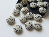 14mm Natural Dalmatian Jasper Faceted Round Cabochons for Jewelry (5Pc To 10Pcs)