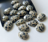 14-15mm Dalmatian Jasper Faceted Free Form Cabochon for Jewelry (5Pc To 10Pc)