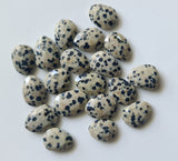 14-15mm Dalmatian Jasper Faceted Free Form Cabochon for Jewelry (5Pc To 10Pc)