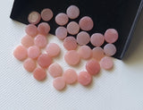 6-7mm Pink Opal Cabochons, Natural Pink Opal Round Cabochons (10Pcs To 20Pcs)