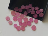 6-7mm Ruby Cabochons, Natural Ruby Plain Round Cabochons (5Pcs To 10Pcs)