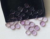 6-7mm Pink Amethyst Cabochons, Amethyst Plain Round Cabochon (10Pcs To 20Pcs)