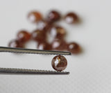 3-3.5mm Red Brown Rose Cut Diamond, Rare Natural Beautiful Loose Faceted Diamond