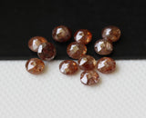 3-3.5mm Red Brown Rose Cut Diamond, Rare Natural Beautiful Loose Faceted Diamond