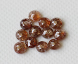 3-3.5mm Red Brown Rose Cut Diamond, Rare Natural Beautiful Loose Faceted Diamond