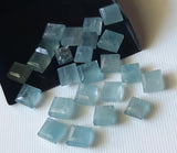 7.5-8mm Aquamarine Princess Cabochons, Plain Smooth Table Cut (5Pcs To 10Pcs)