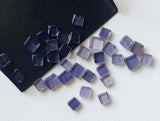 4-6mm Iolite Square Cabochon, Natural Loose Iolite Plain Smooth (25Pcs To 50Pcs)