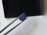 Blue Sapphire, UdDrilled Glass Filled Raw Sapphire Gemstone, 5 Pcs, 12-15mm