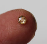 3.4mm Yellow Rose Cut Diamond, Natural Beautiful Loose Faceted Rosecut Diamond