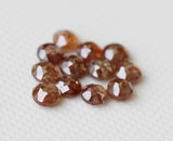 3-3.5mm Red Brown Rose Cut Diamond, Rare Natural Beautiful Loose Faceted Diamond