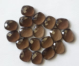 10x12mm Smoky Quartz Oval Flat Back Cabochons, Checkered Cabochon (5 To 10 Pcs)