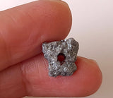 10mm Huge Gray Diamond Bead, 1mm Hole Rough Grey Diamond Drilled, Uncut Diamond