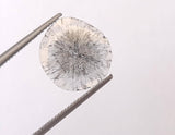 11mm 0.60 Cts Huge Rare Faceted Salt & Pepper Polki Slice Diamond for Jewelry