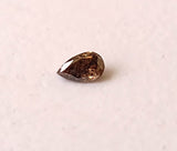 Brown Diamond Pear Cut, 5x3mm 0.25 Cts Diamond Pear For Ring, Loose Diamond