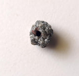 11.6mm Huge Gray Diamond Bead, 1mm Hole Bead Rough Grey Diamond Drilled