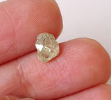 7mm Rough Yellow Diamond, Natural Clear Light Yellow Luster Uncut Diamond