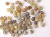 Multi Colored Rough Diamond Loose 3-4mm Mix Color Raw Uncut Diamonds for Jewelry