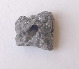 10mm Huge Gray Diamond Bead, 1mm Hole Rough Grey Diamond Drilled, Uncut Diamond