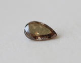 Brown Diamond Pear Cut, 5x3mm 0.25 Cts Diamond Pear For Ring, Loose Diamond