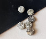 4.8-5mm Grey Rough Diamond Discs, Natural Gray Diamond Tyre, 2 Pcs Diamond Studs