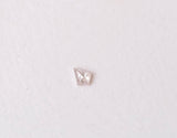 Light Pink Diamond, 4.2x3.3mm Natural Loose Diamond Kite Cut Diamond Cabochon