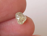 7mm Rough Yellow Diamond, Natural Clear Light Yellow Luster Uncut Diamond