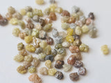 Multi Colored Rough Diamond Loose 3-4mm Mix Color Raw Uncut Diamonds for Jewelry