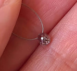 3.4x3mm Natural Brown Pink Diamond Facet Tear Drop Briolette Bead Drill Diamond